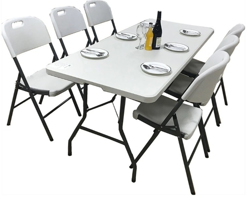 Heavy Duty Utility Plastikowy składany stół kempingowy Krzesło 6ft Indoor Outdoor Portable