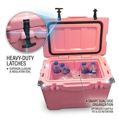 28L Rotomolded Cooler Box Przenośna Lodówka Turystyczna Spożywcza LLDPE na Kemping i Wędkowanie