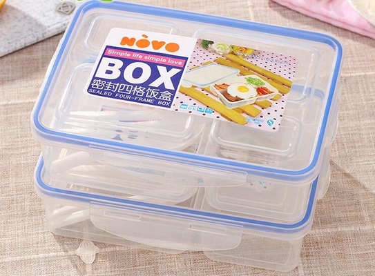 Plastikowe pojemniki na lunch z PP wielokrotnego użytku Lekkie przenośne słodkie przegrody