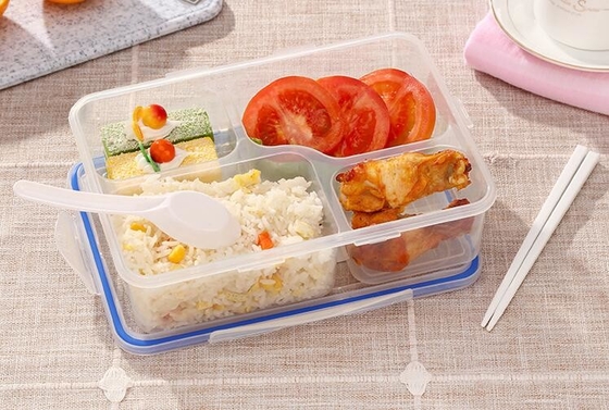 Plastikowe pojemniki na lunch z PP wielokrotnego użytku Lekkie przenośne słodkie przegrody