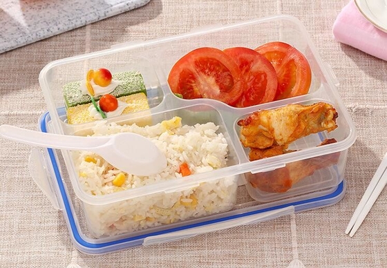 Plastikowe pojemniki na lunch z PP wielokrotnego użytku Lekkie przenośne słodkie przegrody