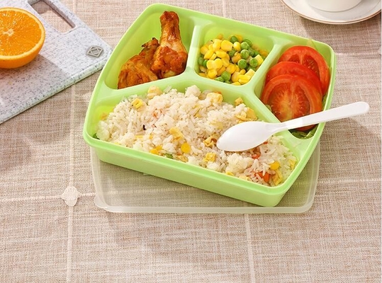 Pudełko na lunch Bento o pojemności 1280 ml wielokrotnego użytku, 4 przegródki
